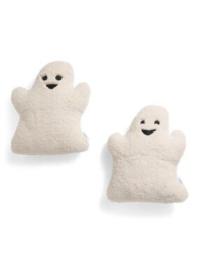 NEW Martha Stewart 2pk 14x16 Sherpa Ghost Pillows
